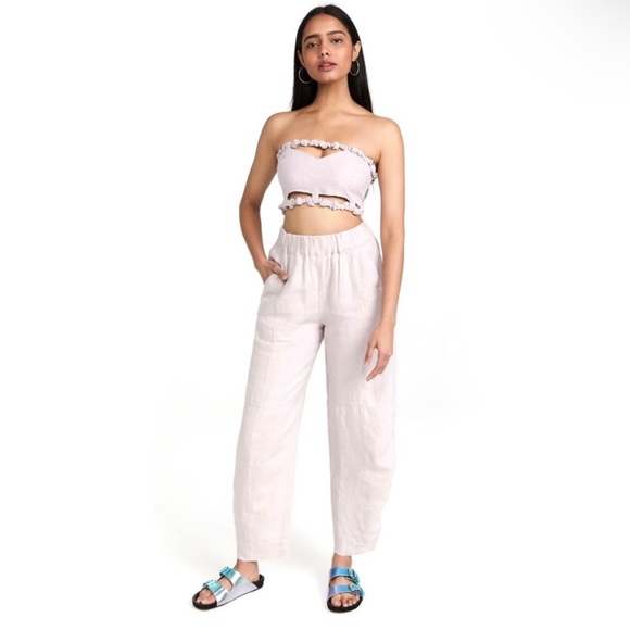 NEW GANNI PURPLE STRAPLESS CROP TOP - Picture 11 of 11